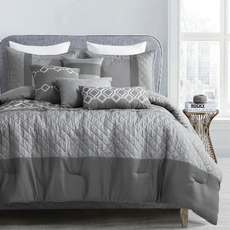 Wool - filled comforters with natural moisture - wicking and temperature - regulating featuresCHIZOBA Luxury 7 Piece Comforter