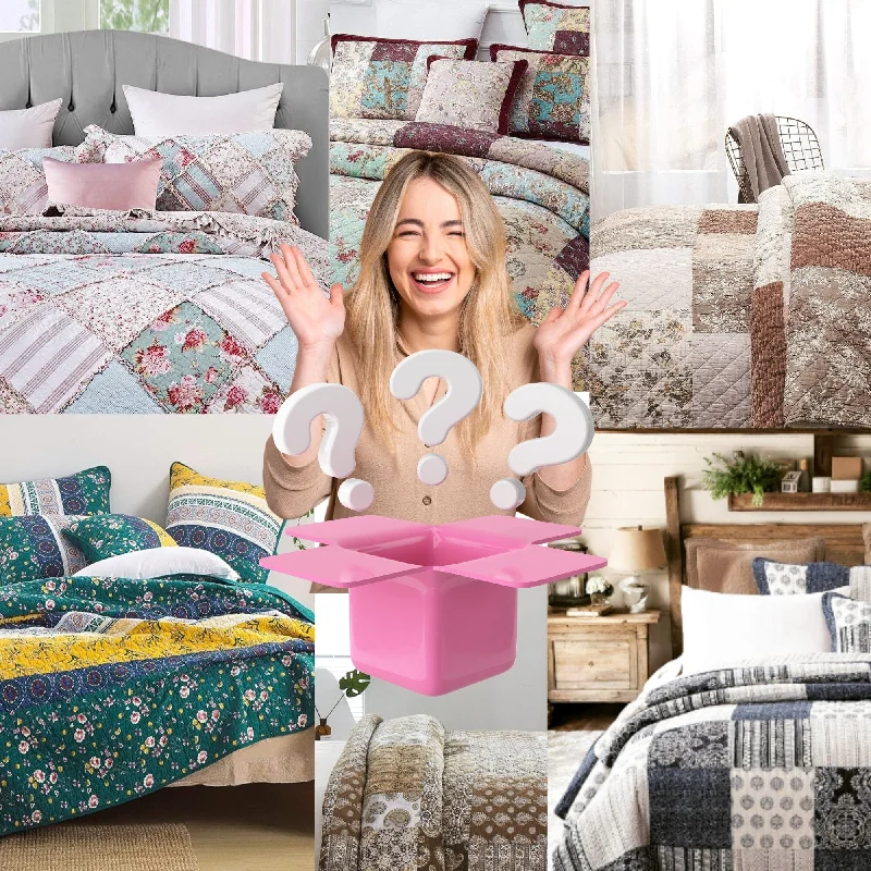 art deco bedspreads with geometric patterns for a retro - inspired bedroomRandom Mystery Box - Cotton Patchwork Quilted Bedspread Coverlet Set art deco bedspreads with geometric patterns for a retro - inspired bedroomRandom Mystery Box - Cotton Patchwork Quilted Bedspread Coverlet Set