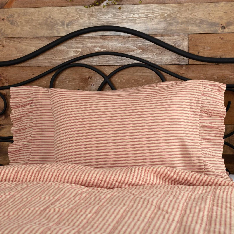 Bolster Pillows for Sofa DecorationSawyer Mill Red Ticking Stripe Standard Pillow Case Set of 2 21x30 VHC Brands Bolster Pillows for Sofa DecorationSawyer Mill Red Ticking Stripe Standard Pillow Case Set of 2 21x30 VHC Brands