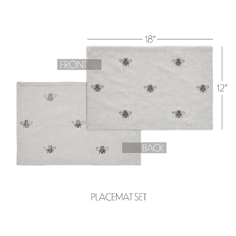 Bed skirts with a soft fleece lining for added comfortEmbroidered Bee Placemat Set of 6 12x18 Bed skirts with a soft fleece lining for added comfortEmbroidered Bee Placemat Set of 6 12x18