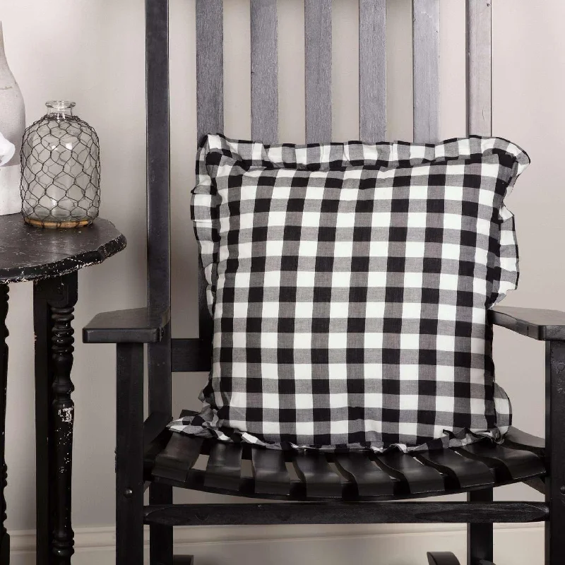 Square Pillows for Modern Home DecorAnnie Buffalo Check Ruffled Fabric Pillow Black, Grey, Red Square Pillows for Modern Home DecorAnnie Buffalo Check Ruffled Fabric Pillow Black, Grey, Red