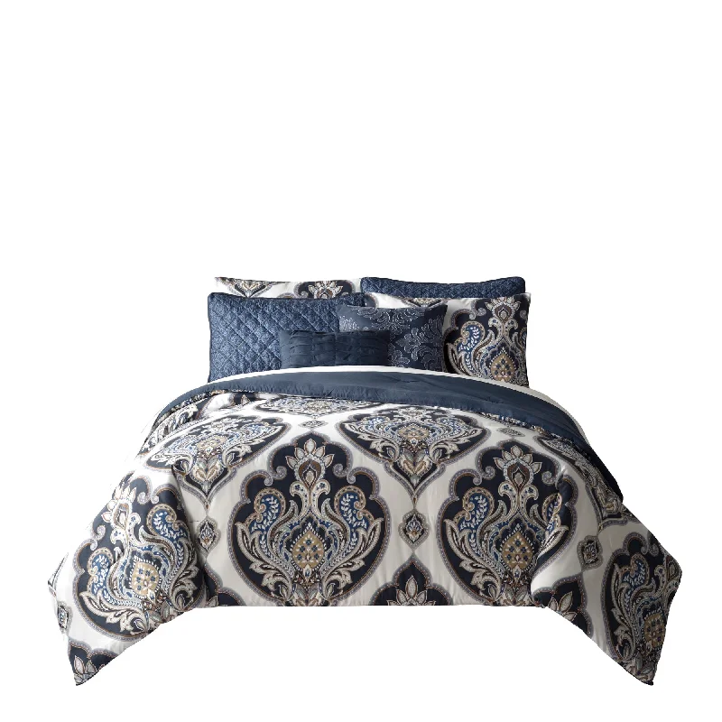 Cotton - filled comforters for a breathable and natural sleep experienceLanwood Home Danica 8-Piece Comforter Set Cotton - filled comforters for a breathable and natural sleep experienceLanwood Home Danica 8-Piece Comforter Set
