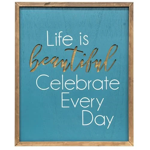 Bed skirts with a high - thread count for a quality feelLife Is Beautiful Framed Cutout Wall Art Bed skirts with a high - thread count for a quality feelLife Is Beautiful Framed Cutout Wall Art