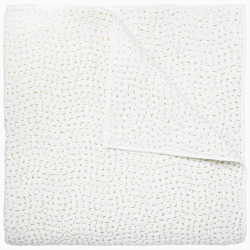 Bolster Pillows for Sofa DecorationOrganic Hand Stitched Sand Quilt