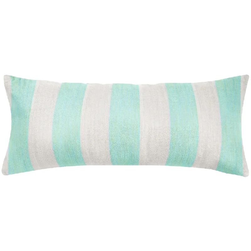 Bolster Pillows for Sofa DecorationVersailles Stripe Aqua 14x36 Pillow