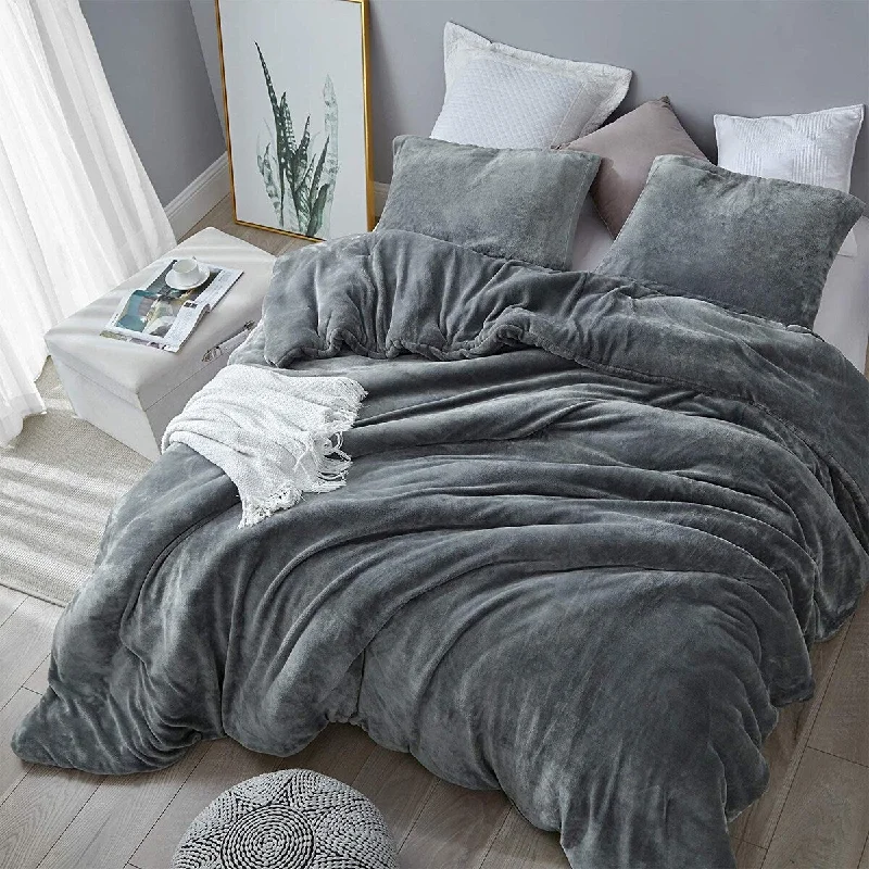 Microfiber - filled comforters that are lightweight and easy to care forThe Original Plush - Coma Inducer® Oversized Comforter Set - Steel Grey Microfiber - filled comforters that are lightweight and easy to care forThe Original Plush - Coma Inducer® Oversized Comforter Set - Steel Grey
