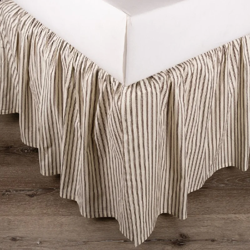 Bed skirts with a bohemian - inspired patternCottage Home Brown Stripe 3 Piece Tuck in Bed Skirt Bed skirts with a bohemian - inspired patternCottage Home Brown Stripe 3 Piece Tuck in Bed Skirt