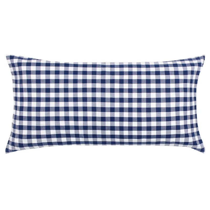 Feather Pillows for a Luxurious SleepThe Navy Blue Small Gingham Throw Pillow