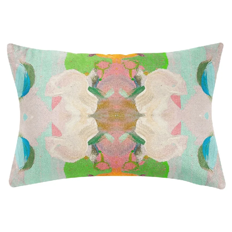Square Pillows for Modern Home DecorMonet’s Garden Green 14x20 Pillow