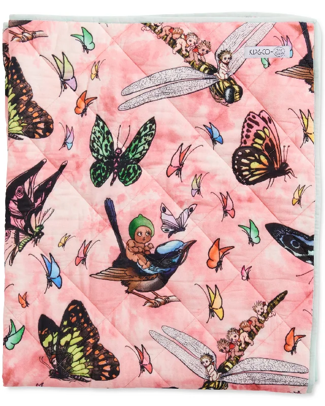 country style bedspreads with floral prints and gingham accents for a homely feelKip&Co x May Gibbs Fly Baby Organic Cotton Quilted Kids Bedspread country style bedspreads with floral prints and gingham accents for a homely feelKip&Co x May Gibbs Fly Baby Organic Cotton Quilted Kids Bedspread