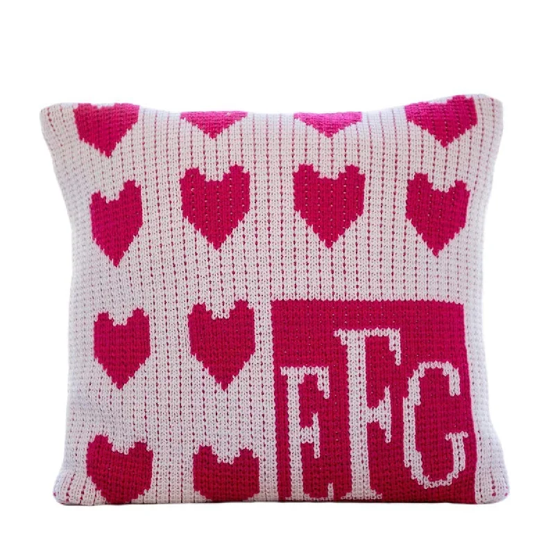 Hybrid mattresses combining foam and innerspring technologyLots of Hearts Monogram Personalized Pillow