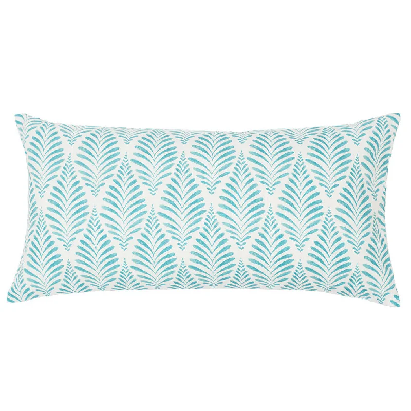Firm Pillows for Side SleepersTeal and White Palm Throw Pillow