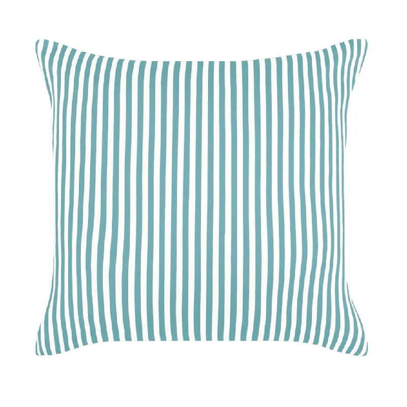 Velvet Pillows for a Touch of EleganceThe Turquoise Striped Square Throw Pillow