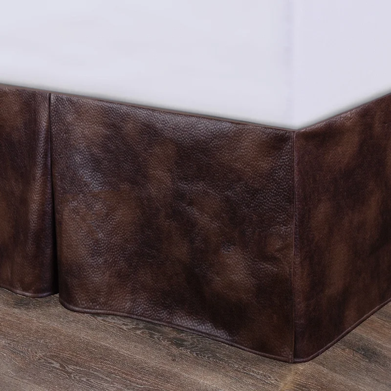 Bed skirts with a football - team - colored patternPaseo Road by HiEnd Accents Brown Faux Leather Bed Skirt Bed skirts with a football - team - colored patternPaseo Road by HiEnd Accents Brown Faux Leather Bed Skirt