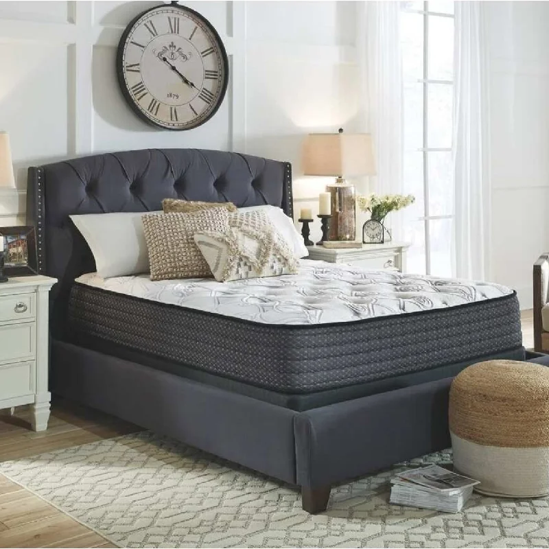 Bamboo - charcoal infused mattresses for odor absorptionSignature Design by Ashley Limited Edition Plush Black and Grey 12-inch Mattress