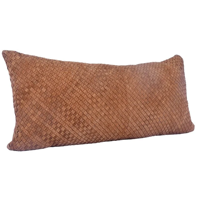 Firm Pillows for Side SleepersWoven Suede Lumbar Pillow
