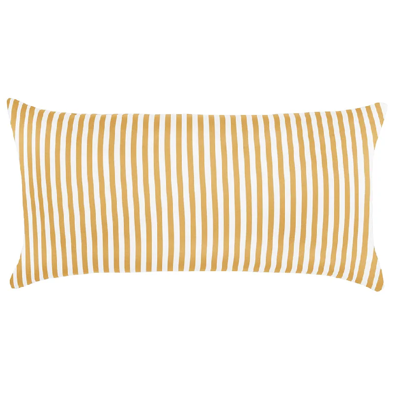 Soft and Fluffy Pillows for Bedroom ComfortOchre Striped Throw Pillow