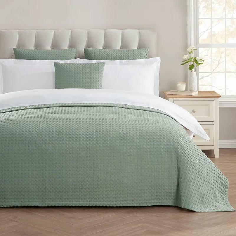 mid - century modern bedspreads with iconic shapes and colors for a stylish spaceFlorence Bedspread 99" x 103" - Sage mid - century modern bedspreads with iconic shapes and colors for a stylish spaceFlorence Bedspread 99" x 103" - Sage