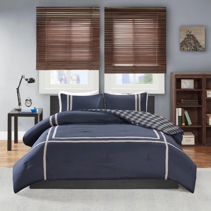 Cotton - filled comforters for a breathable and natural sleep experienceOwen Reversible Printed Comforter Set by Intelligent Design Cotton - filled comforters for a breathable and natural sleep experienceOwen Reversible Printed Comforter Set by Intelligent Design