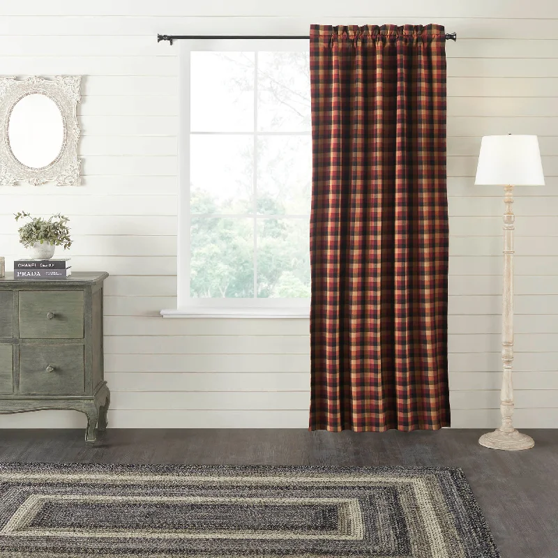 Bed skirts with a country - style patternHeritage Farms Primitive Check Blackout Panel 84x40 Bed skirts with a country - style patternHeritage Farms Primitive Check Blackout Panel 84x40