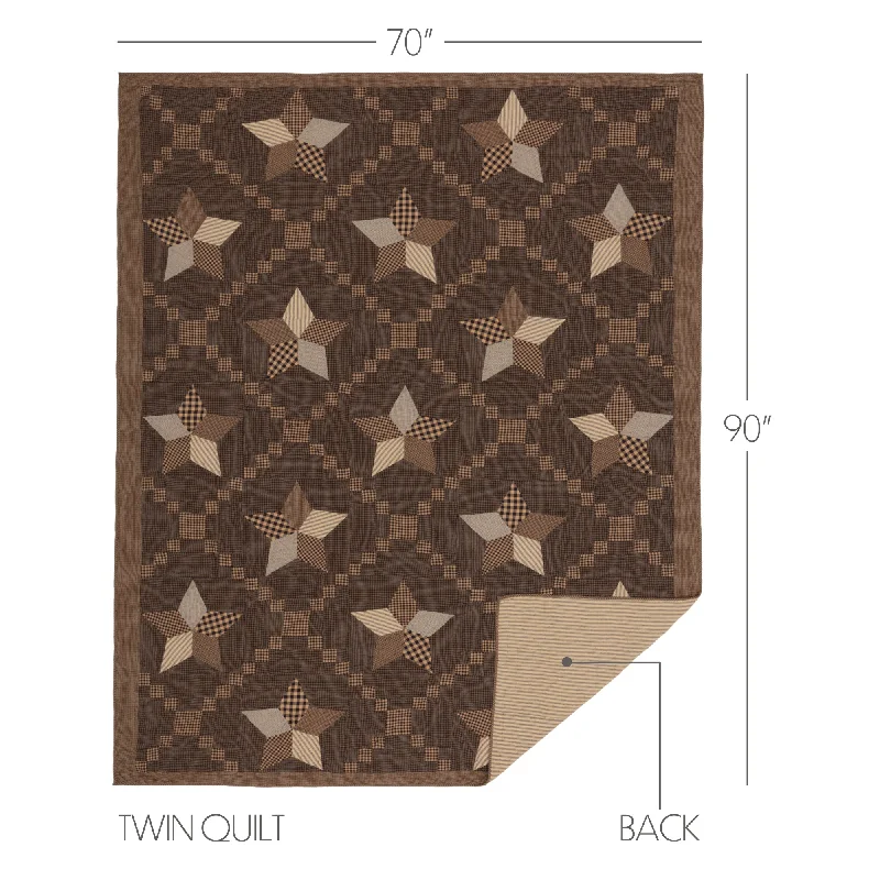 Bed skirts with a damask pattern for an elegant lookFarmhouse Star Twin Quilt 70Wx90L Bed skirts with a damask pattern for an elegant lookFarmhouse Star Twin Quilt 70Wx90L