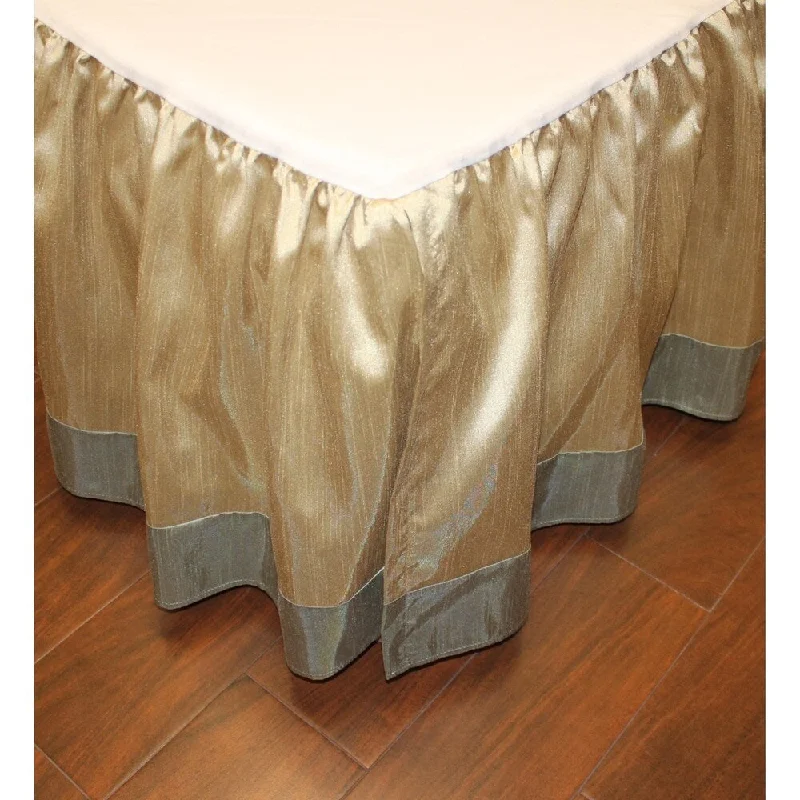 Bed skirts with a damask pattern for an elegant lookAustin Horn Classics Duchess Luxury Bed Skirt