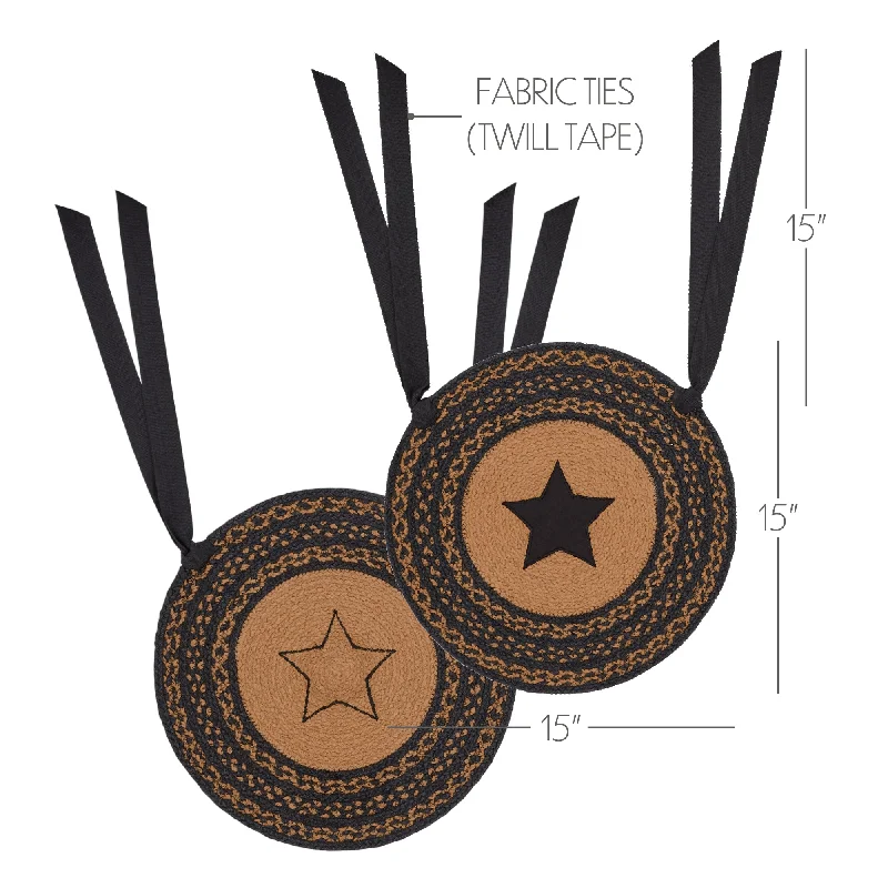 Bed skirts with a plaid pattern for a traditional styleFarmhouse Jute Chair Pad Applique Star 15 inch Diameter Bed skirts with a plaid pattern for a traditional styleFarmhouse Jute Chair Pad Applique Star 15 inch Diameter