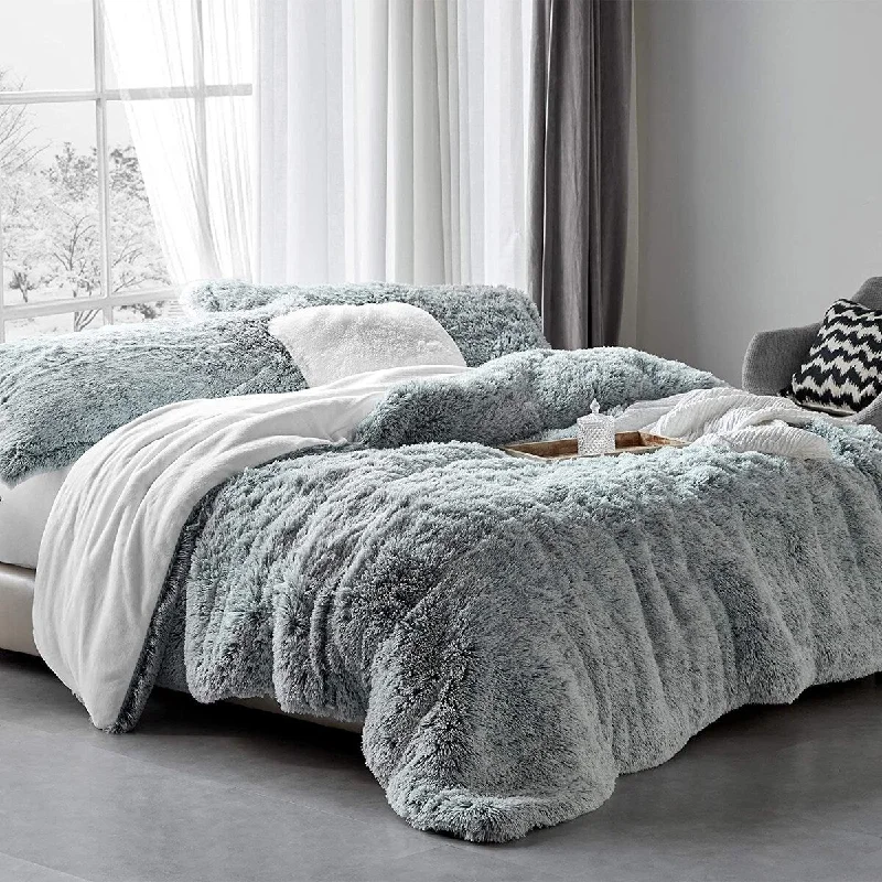 Wool - filled comforters with natural moisture - wicking and temperature - regulating featuresAre You Kidding - Coma Inducer® Oversized Comforter Set - Frosted Navy Gray