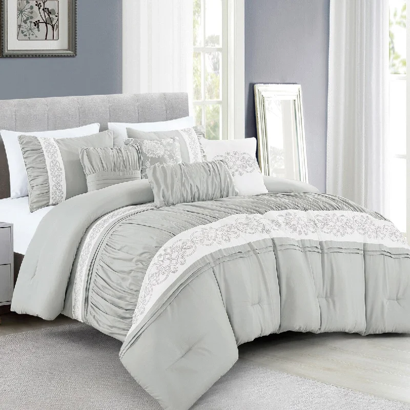 Synthetic - filled comforters like polyester for affordability and hypoallergenic propertiesMaxine Luxury 7 Piece Comforter set Synthetic - filled comforters like polyester for affordability and hypoallergenic propertiesMaxine Luxury 7 Piece Comforter set