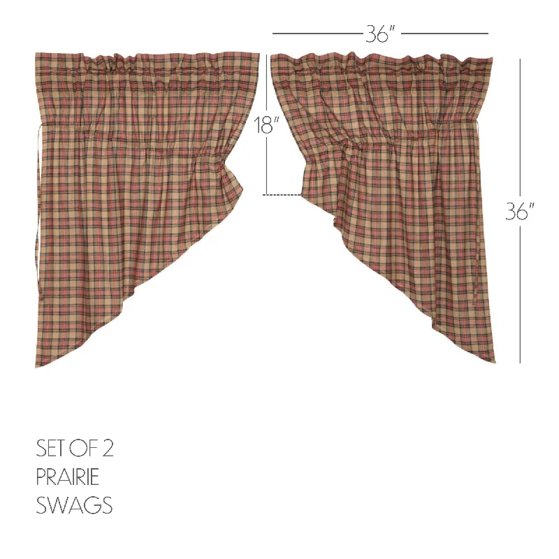 Bed skirts with a vintage - inspired patternCrosswoods Prairie Swag Set of 2 36x36x18 Bed skirts with a vintage - inspired patternCrosswoods Prairie Swag Set of 2 36x36x18
