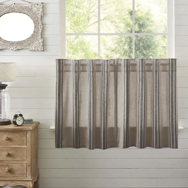 Bed skirts with a metallic thread for a touch of glamourGrain Sack Charcoal Tier Set of 2 L36xW36 Bed skirts with a metallic thread for a touch of glamourGrain Sack Charcoal Tier Set of 2 L36xW36