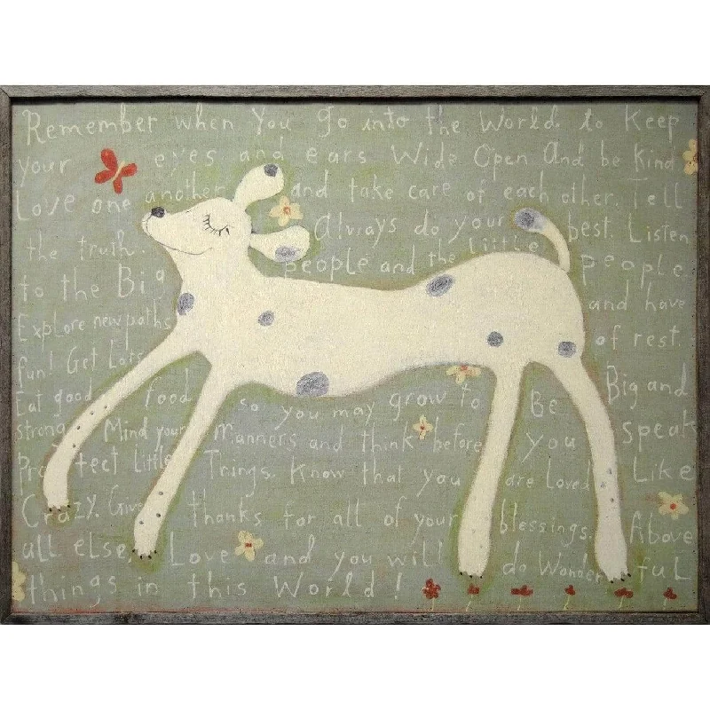 Bamboo - charcoal infused mattresses for odor absorptionART PRINT - Girl Dog