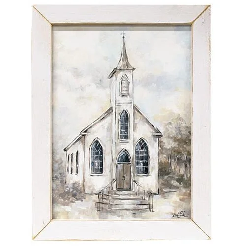 Bed skirts with a damask pattern for an elegant lookPainted White Church Framed Print White Frame Bed skirts with a damask pattern for an elegant lookPainted White Church Framed Print White Frame