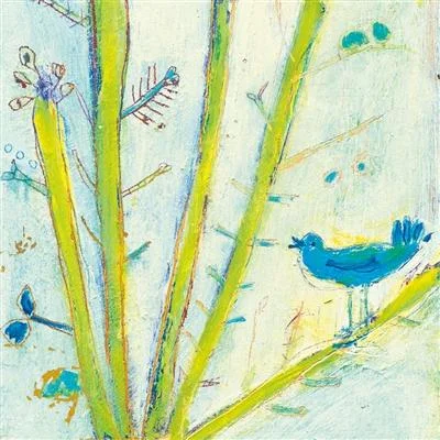 Queen - size mattresses for couples and standard bedroomsART PRINT - BLUE BIRD LEFT
