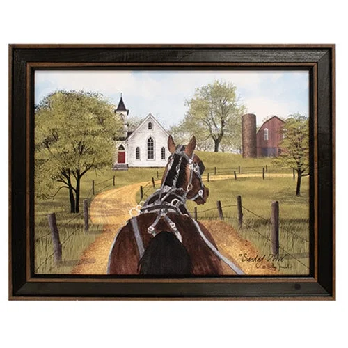 Bed skirts with a mermaid - themed printSunday Drive Framed Print 12x16