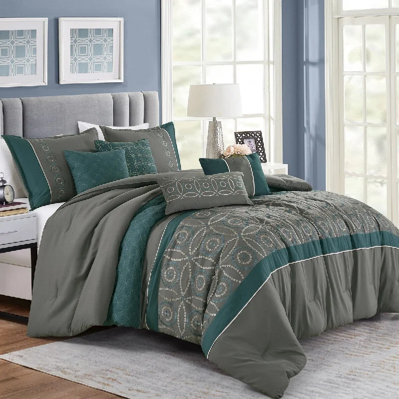 Synthetic - filled comforters like polyester for affordability and hypoallergenic propertiesTusti Luxury 7 Piece Comforter set