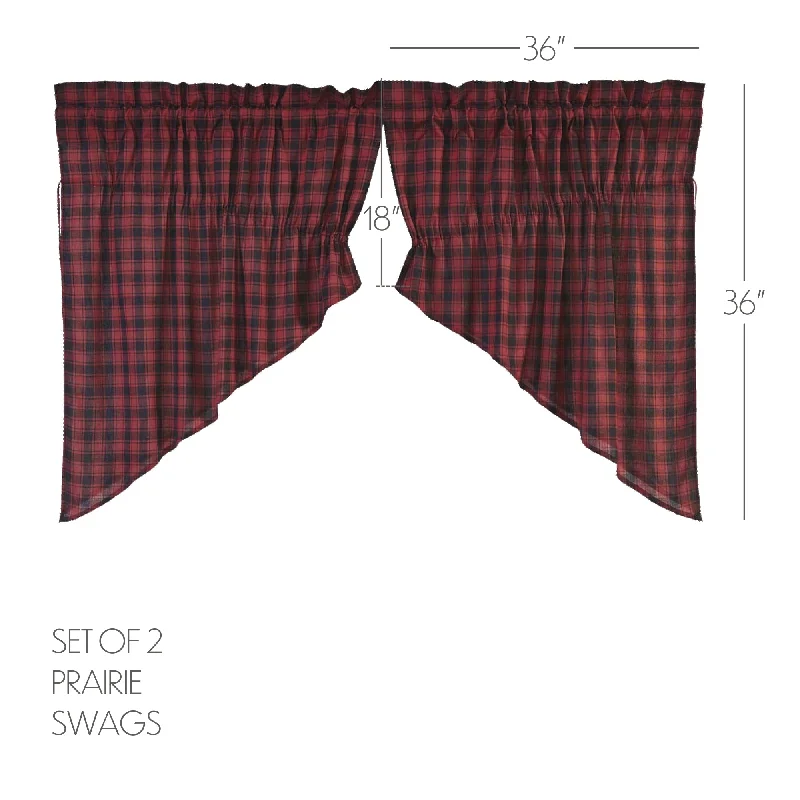 Bed skirts with a geometric print for a modern aestheticCumberland Prairie Swag Set of 2 36x36x18 Bed skirts with a geometric print for a modern aestheticCumberland Prairie Swag Set of 2 36x36x18