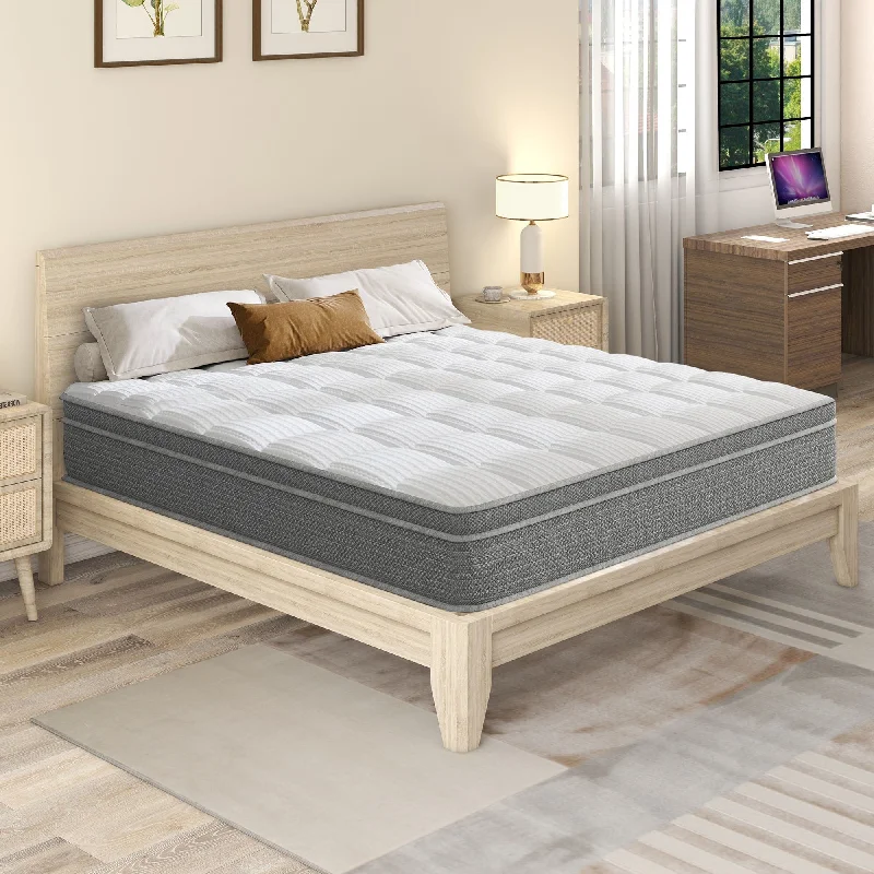 Hybrid mattresses combining foam and innerspring technologyMoasis 10-Inch Hybrid Mattress with Cooling-Gel Memory Foam Pocket Coils Mattress in a Box Hybrid mattresses combining foam and innerspring technologyMoasis 10-Inch Hybrid Mattress with Cooling-Gel Memory Foam Pocket Coils Mattress in a Box