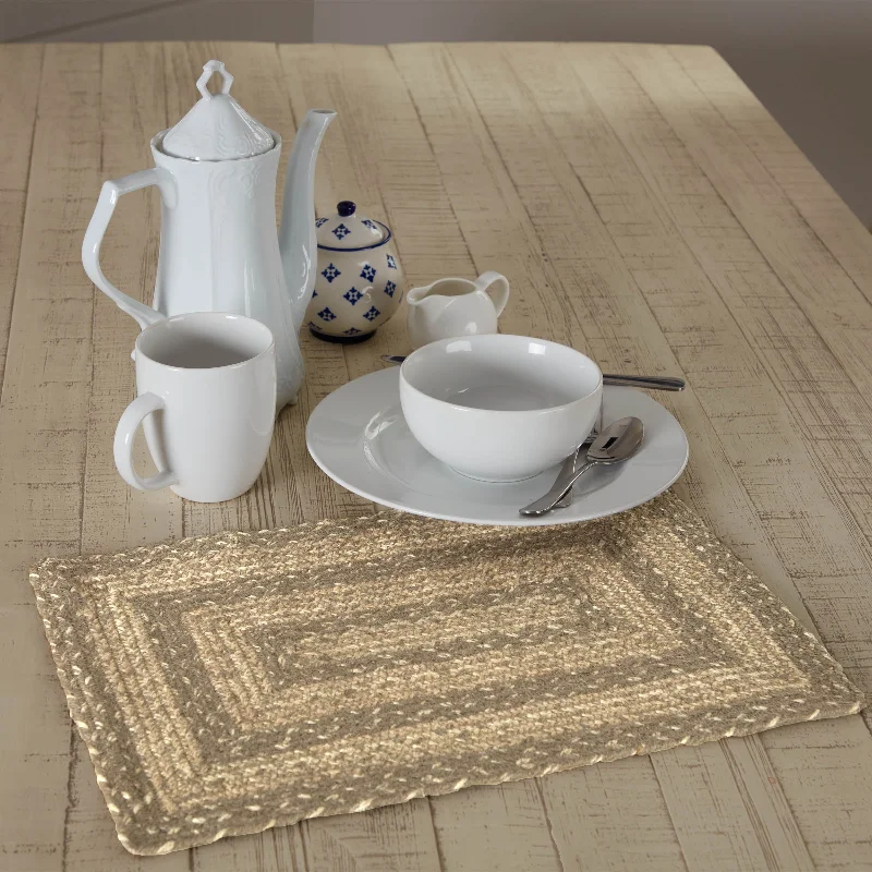 Bed skirts with a flannel material for a cozy winter optionCobblestone Jute Rect Placemat 12x18