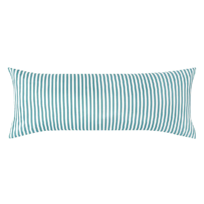 Firm Pillows for Side SleepersThe Turquoise Striped Extra Long Throw Pillow