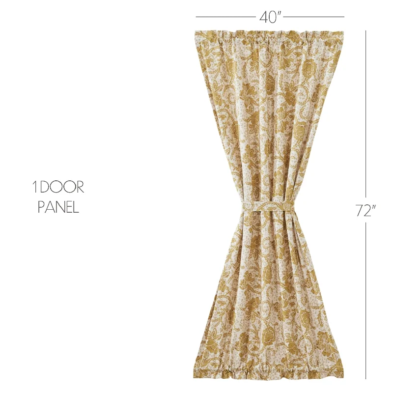 Bed skirts with a flannel material for a cozy winter optionDorset Gold Floral Door Panel 72x40 Bed skirts with a flannel material for a cozy winter optionDorset Gold Floral Door Panel 72x40