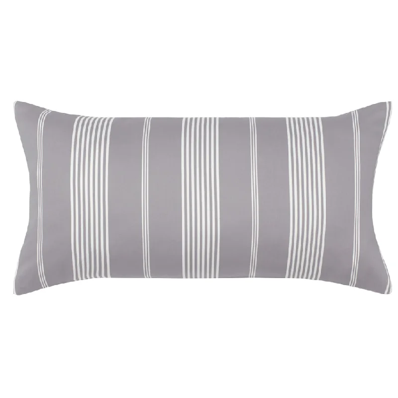 Cotton Pillows for Natural ComfortThe Grey Seaport Striped Throw Pillow