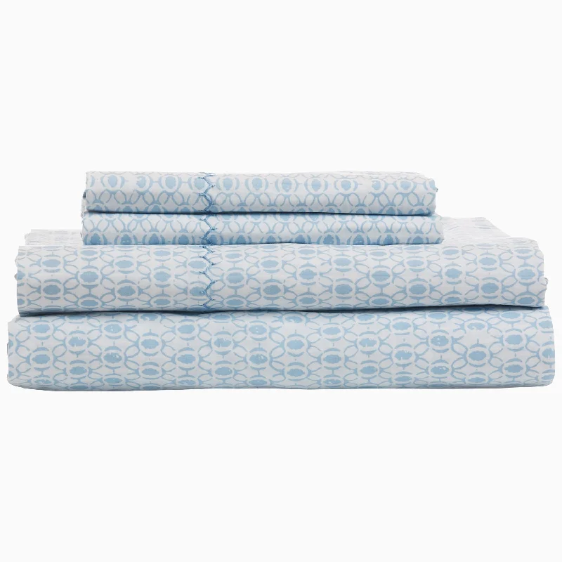 Soft and Fluffy Pillows for Bedroom ComfortKama Light Indigo Organic Sheet Set