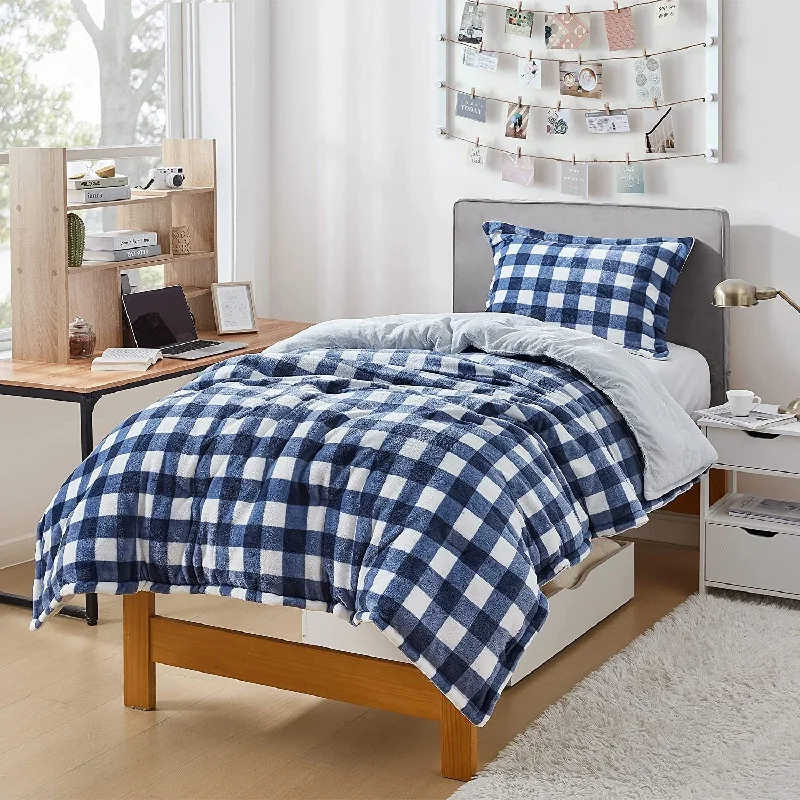 Bamboo - fiber - filled comforters with antibacterial and breathable qualitiesAh, Yes The Scottish Winter - Coma Inducer® Oversized Comforter Set - Blue Checkered Plaid Bamboo - fiber - filled comforters with antibacterial and breathable qualitiesAh, Yes The Scottish Winter - Coma Inducer® Oversized Comforter Set - Blue Checkered Plaid