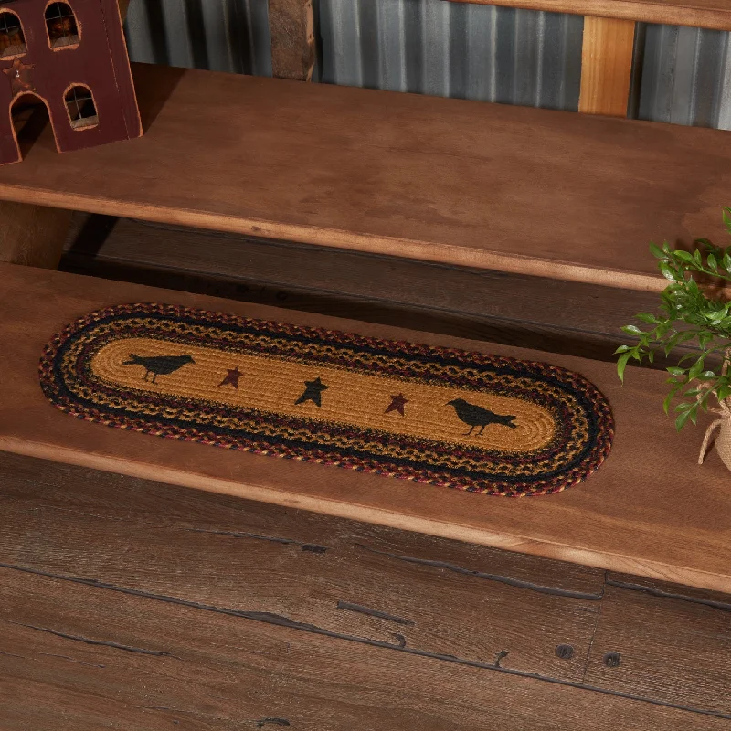 Bed skirts with a geometric print for a modern aestheticHeritage Farms Crow Jute Stair Tread Oval Latex 8.5x27 Bed skirts with a geometric print for a modern aestheticHeritage Farms Crow Jute Stair Tread Oval Latex 8.5x27