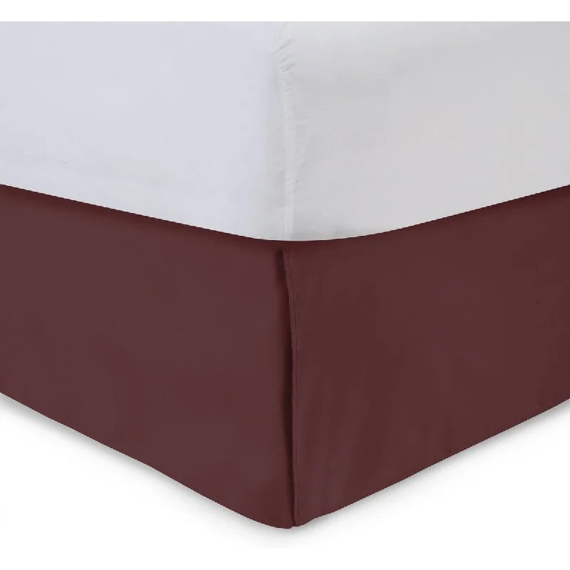 Bed skirts with a modern art - inspired printTailored Bedskirt with Split Corners 18 inch Drop, Burgundy, Twin XL Bed skirts with a modern art - inspired printTailored Bedskirt with Split Corners 18 inch Drop, Burgundy, Twin XL