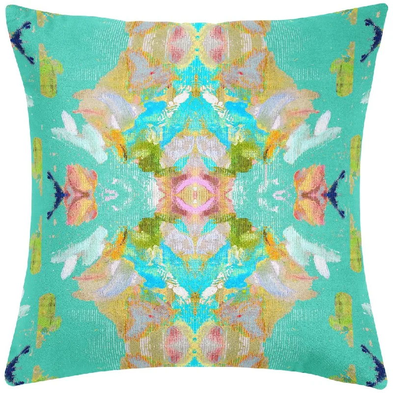 Memory Foam Pillows for Neck SupportStained Glass Turquoise 26x26 Pillow