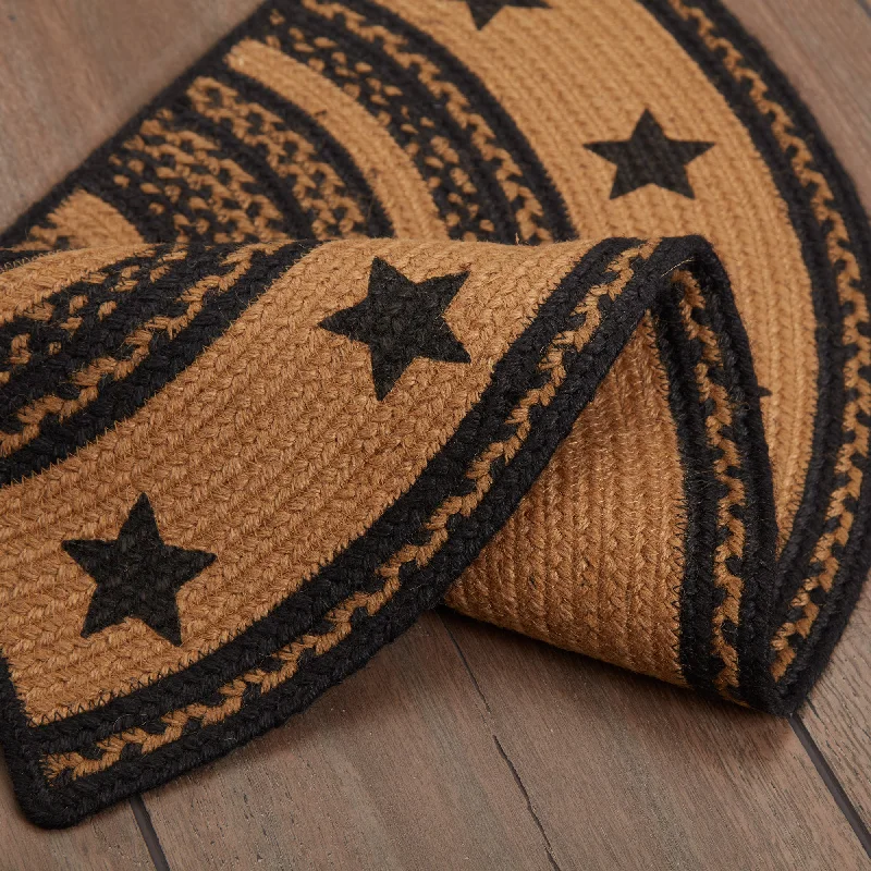 Bed skirts with a wrinkle - resistant fabricFarmhouse Jute Rug Half Circle Stencil Stars Border w/ Pad 16.5x33 Bed skirts with a wrinkle - resistant fabricFarmhouse Jute Rug Half Circle Stencil Stars Border w/ Pad 16.5x33