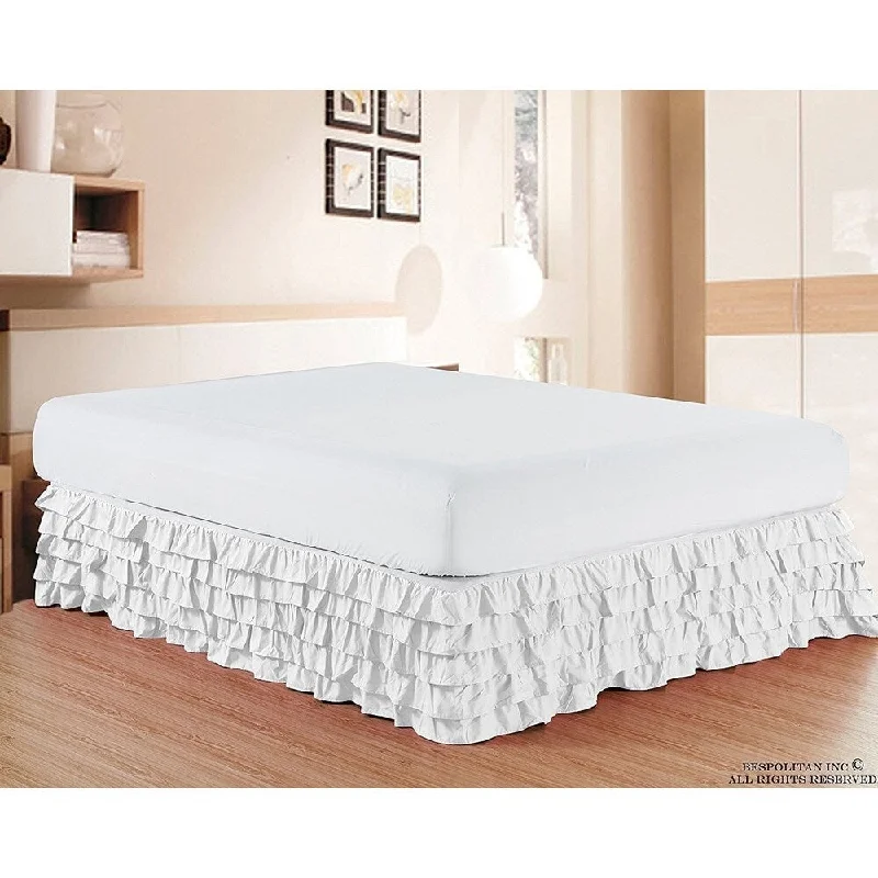 Polyester bed skirts for easy care and durabilityElegant Comfort Luxurious Premium Quality Wrinkle and Fade Resistant Multi-Ruffle Bed Skirt - 15inch Drop Polyester bed skirts for easy care and durabilityElegant Comfort Luxurious Premium Quality Wrinkle and Fade Resistant Multi-Ruffle Bed Skirt - 15inch Drop
