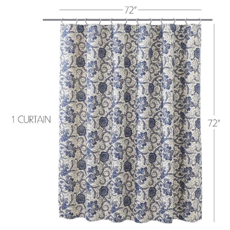 California king bed skirts for a larger bedDorset Navy Floral Shower Curtain 72x72